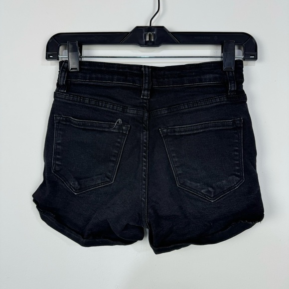 Kancan black high rise denim jean shorts summer goth casual - Picture 2 of 4